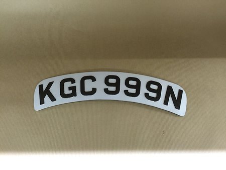 Reflective Motorcycle Plates. rmc curved